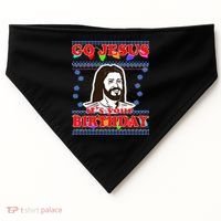 Go Jesus It's Your Birthday Ugly Christmas USA-Made Doggie Bandana thumb 0