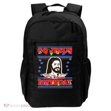 Go Jesus It's Your Birthday Ugly Christmas Backpack