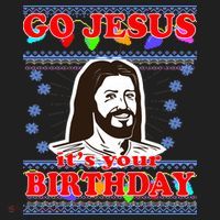 Go Jesus It's Your Birthday Ugly Christmas Tumbler thumb 3