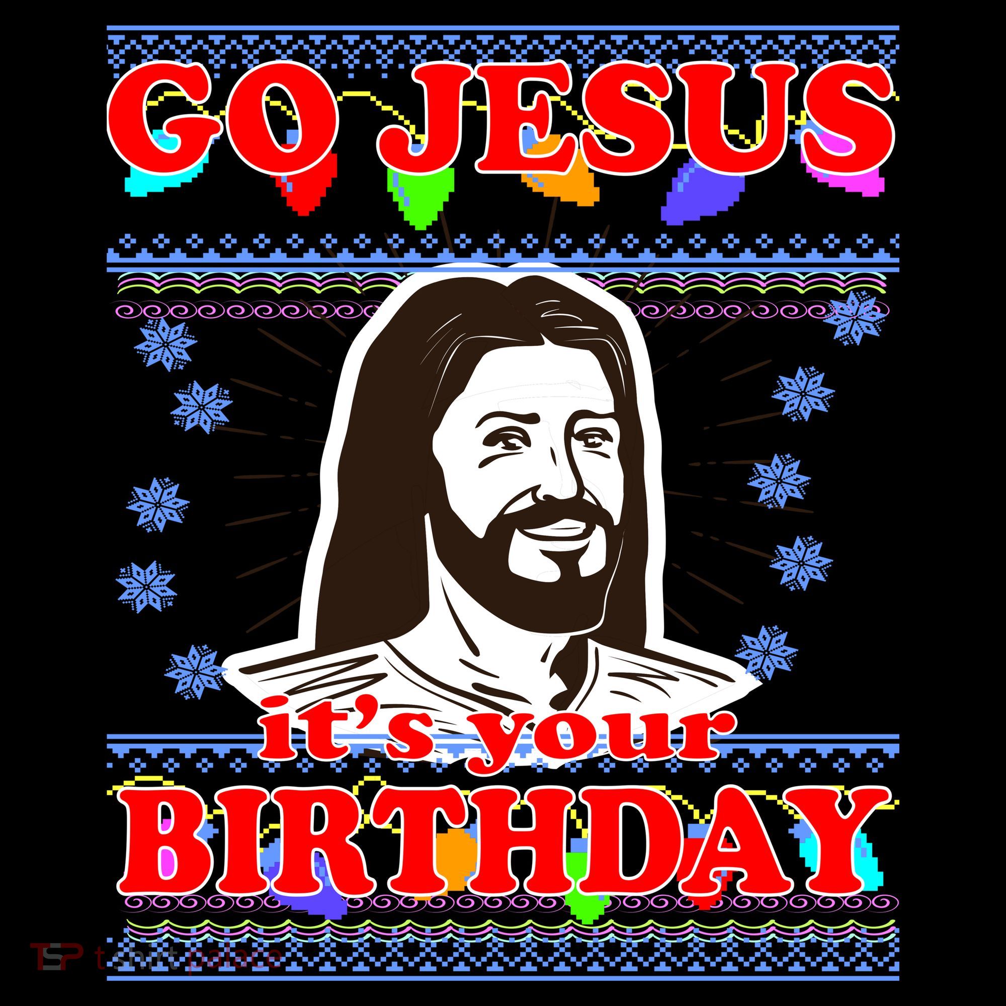 Go Jesus It's Your Birthday Ugly Christmas Women's Tank Top
