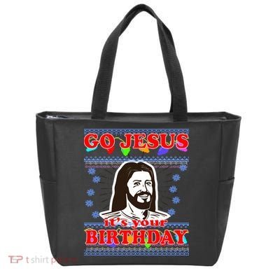 Go Jesus It's Your Birthday Ugly Christmas Tote Bag