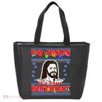 Go Jesus It's Your Birthday Ugly Christmas Tote Bag thumb 0