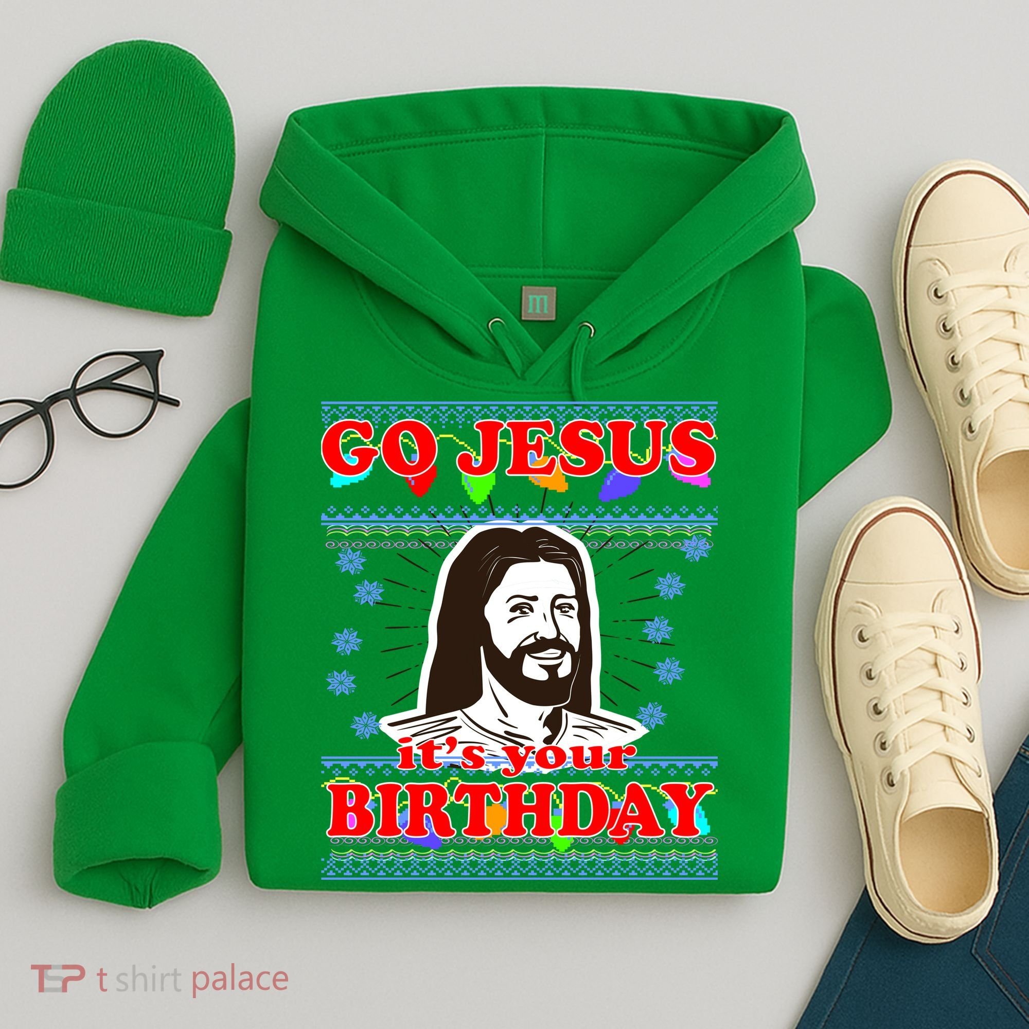 Go Jesus It's Your Birthday Ugly Christmas Hoodie