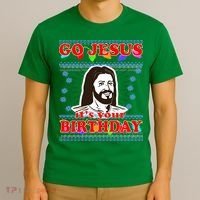Go Jesus It's Your Birthday Ugly Christmas T-Shirt thumb 3