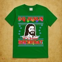 Go Jesus It's Your Birthday Ugly Christmas T-Shirt thumb 5