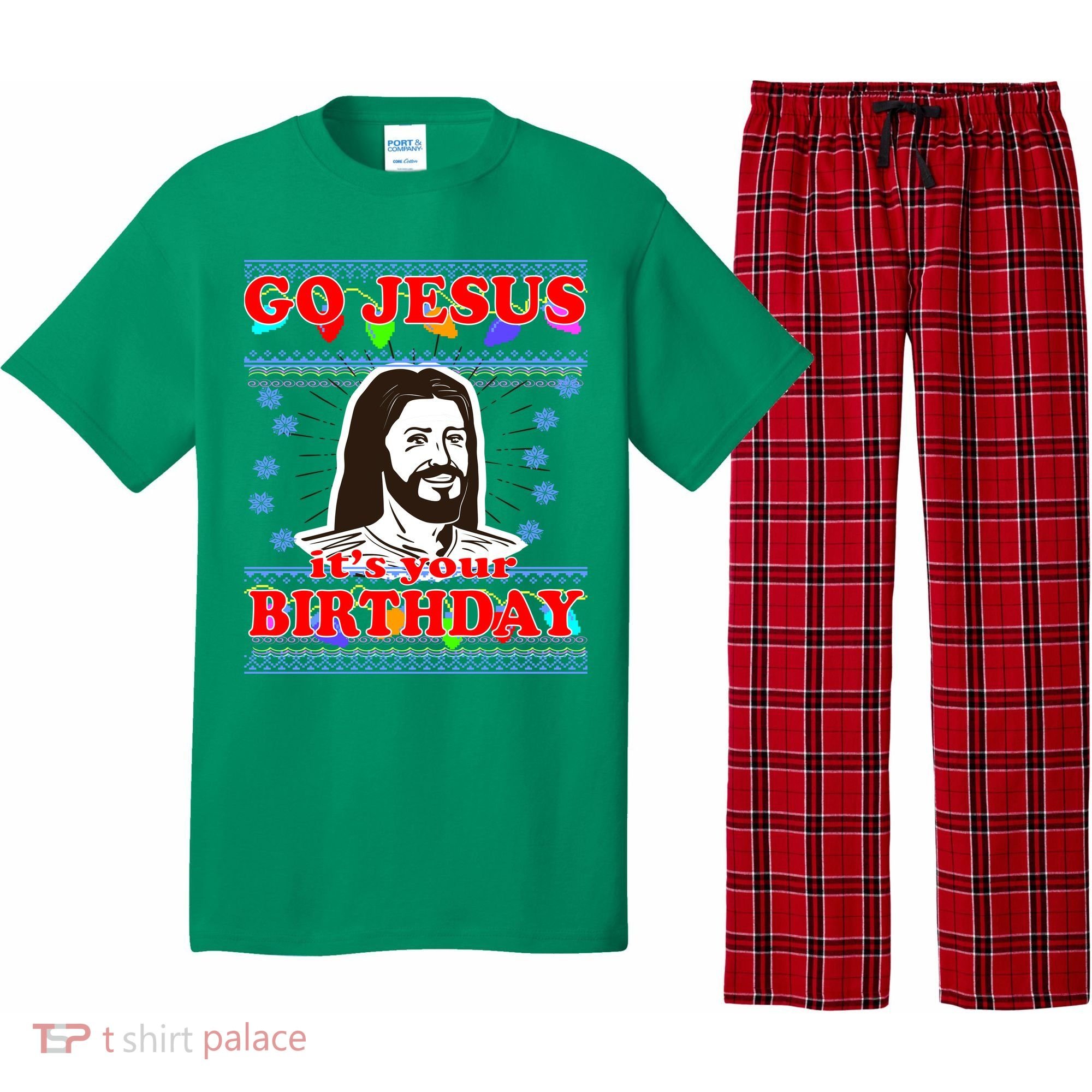 Go Jesus It's Your Birthday Ugly Christmas Pajama Set
