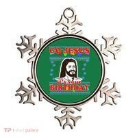 Go Jesus It's Your Birthday Ugly Christmas Ornament thumb 0