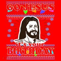 Go Jesus It's Your Birthday Ugly Christmas Santa Hat thumb 1