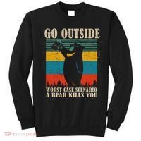 Go Outside Worst Case Scenario A Bear Kills You Sweatshirt thumb 0
