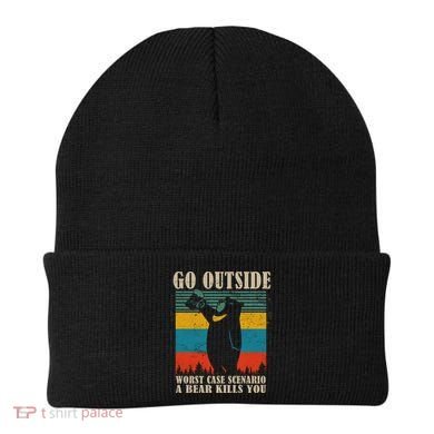 Go Outside Worst Case Scenario A Bear Kills You Beanie