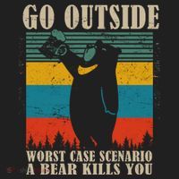 Go Outside Worst Case Scenario A Bear Kills You Beanie thumb 2