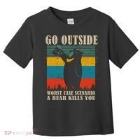 Go Outside Worst Case Scenario A Bear Kills You Toddler T-Shirt thumb 0