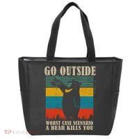 Go Outside Worst Case Scenario A Bear Kills You Tote Bag thumb 0