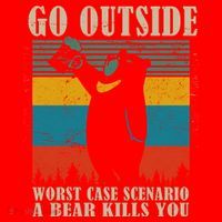 Go Outside Worst Case Scenario A Bear Kills You Santa Hat thumb 1