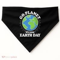 Go Planet It's Your Earth Day Celebrating Earth Day USA-Made Doggie Bandana thumb 0