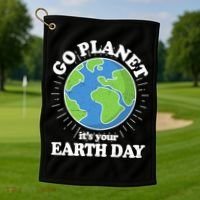 Go Planet It's Your Earth Day Celebrating Earth Day Golf Towel thumb 1