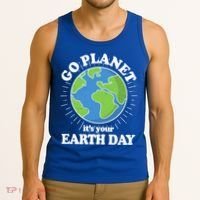 Go Planet It's Your Earth Day Celebrating Earth Day Tank Top thumb 3