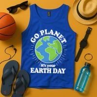 Go Planet It's Your Earth Day Celebrating Earth Day Tank Top thumb 4