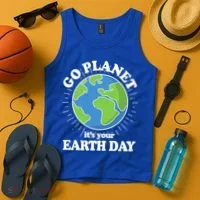 Go Planet It's Your Earth Day Celebrating Earth Day Tank Top thumb 4