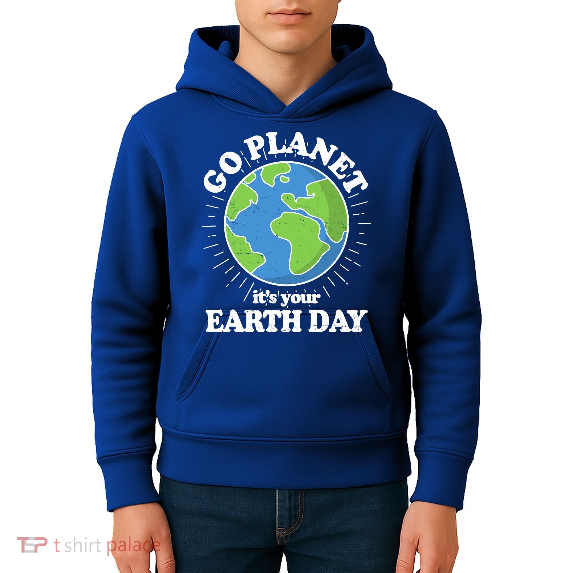 Go Planet It's Your Earth Day Celebrating Earth Day Kids Hoodie