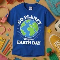 Go Planet It's Your Earth Day Celebrating Earth Day Kids T-Shirt thumb 3