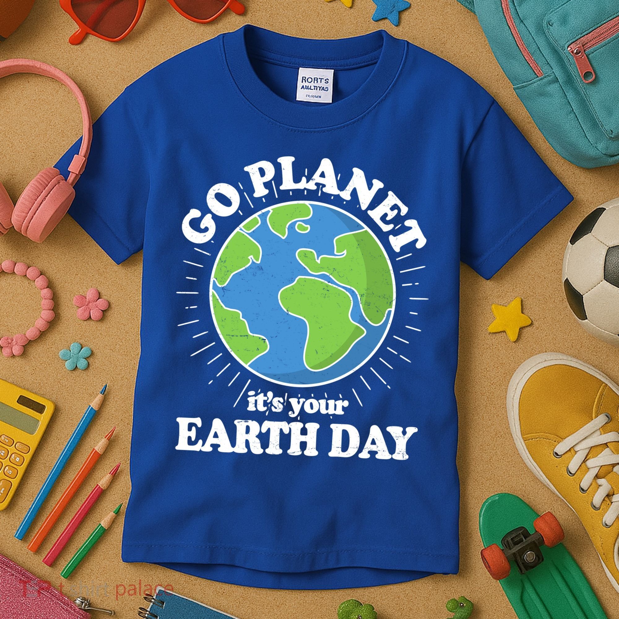 Go Planet It's Your Earth Day Celebrating Earth Day Kids T-Shirt