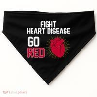 Go Red Fight Heart Health Awareness USA-Made Doggie Bandana thumb 0