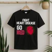 Go Red Fight Heart Health Awareness T-Shirt thumb 2