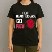 Go Red Fight Heart Health Awareness T-Shirt thumb 4