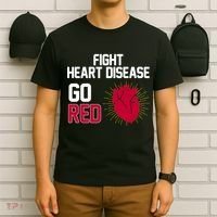Go Red Fight Heart Health Awareness T-Shirt thumb 6