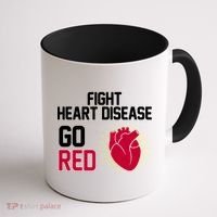 Go Red Fight Heart Health Awareness Coffee Mug thumb 1