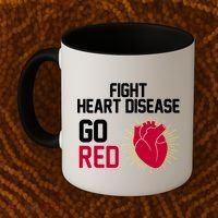 Go Red Fight Heart Health Awareness Coffee Mug thumb 2