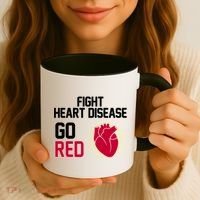 Go Red Fight Heart Health Awareness Coffee Mug thumb 3