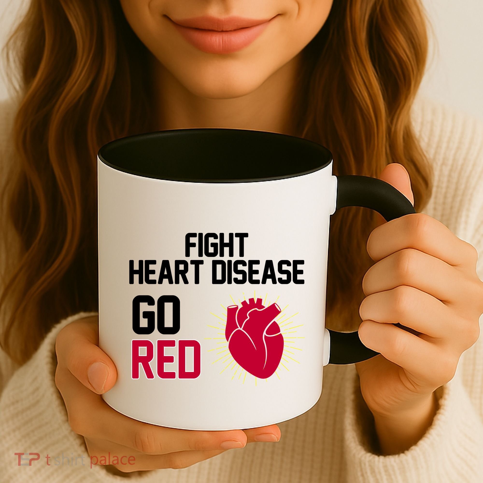 Go Red Fight Heart Health Awareness Coffee Mug