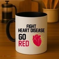 Go Red Fight Heart Health Awareness Coffee Mug thumb 4