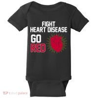 Go Red Fight Heart Health Awareness Baby Bodysuit thumb 0