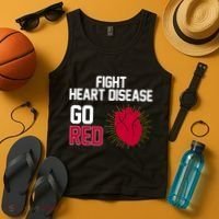 Go Red Fight Heart Health Awareness Tank Top thumb 4