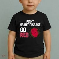 Go Red Fight Heart Health Awareness Toddler T-Shirt thumb 2