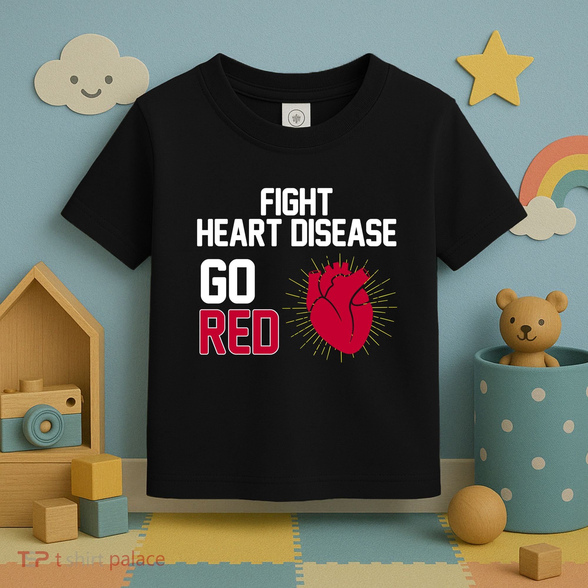 Go Red Fight Heart Health Awareness Toddler T-Shirt