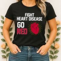 Go Red Fight Heart Health Awareness Women's T-Shirt thumb 2