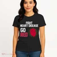 Go Red Fight Heart Health Awareness Women's T-Shirt thumb 4