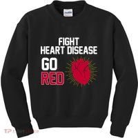 Go Red Fight Heart Health Awareness Kids Sweatshirt thumb 0