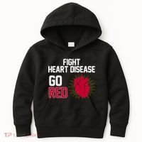 Go Red Fight Heart Health Awareness Kids Hoodie thumb 0