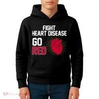 Go Red Fight Heart Health Awareness Kids Hoodie thumb 4