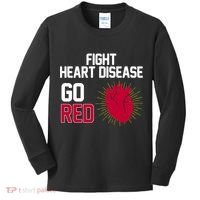 Go Red Fight Heart Health Awareness Kids Long Sleeve Shirt thumb 0