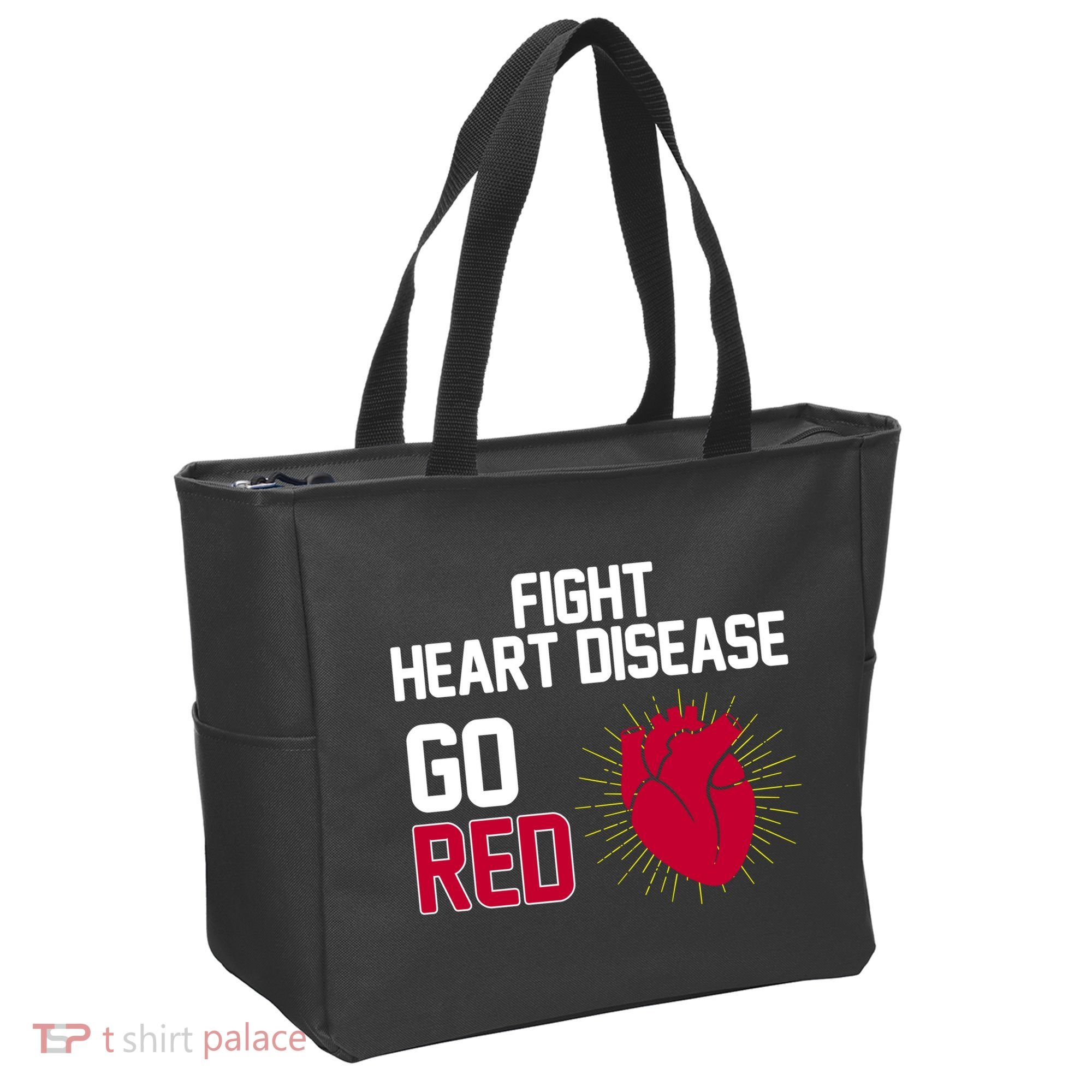 Go Red Fight Heart Health Awareness Tote Bag