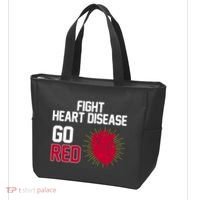 Go Red Fight Heart Health Awareness Tote Bag thumb 3