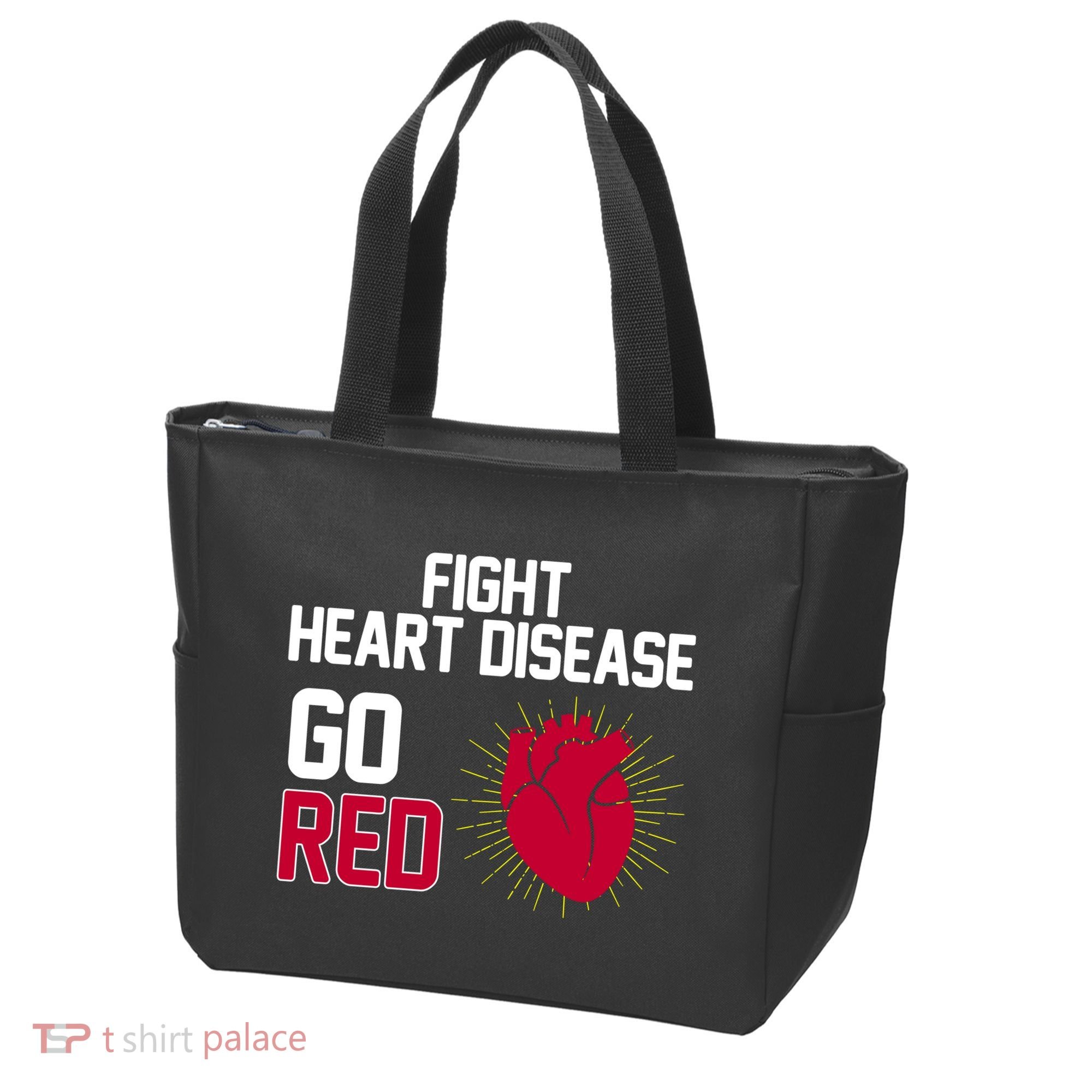 Go Red Fight Heart Health Awareness Tote Bag