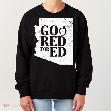 Go Red For Ed Distressed Women's Sweatshirt