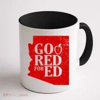 Go Red For Ed Distressed Coffee Mug thumb 1